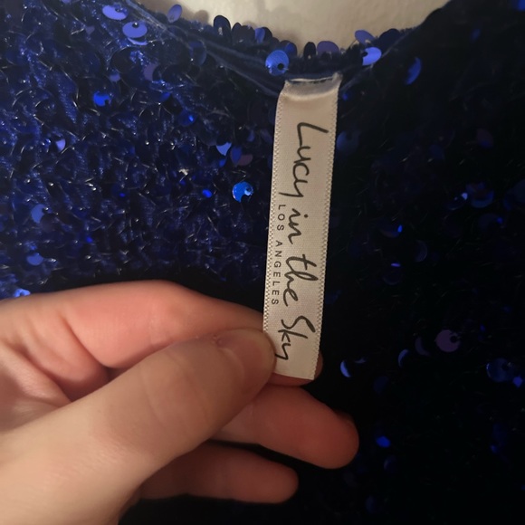 Lucy In The Sky, Glisten Bodycon Dress in Royal Blue - Picture 7 of 9